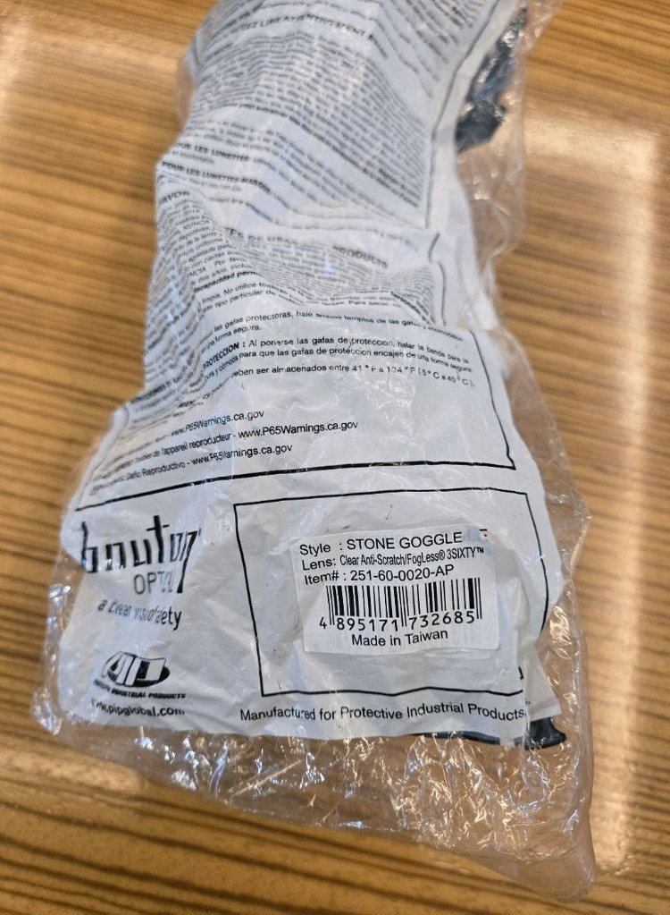 (가격내림) Bouton optical 김서림방지 눈보호 안전고글 비산방지용품--2