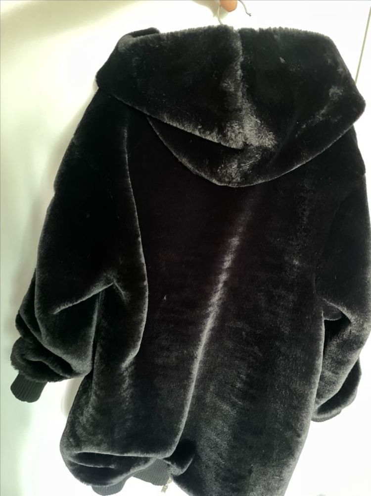 자라 포우 퍼 코트 블랙 xl 판매--5