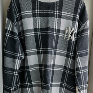 mlb 체크 맨투맨 L사이즈