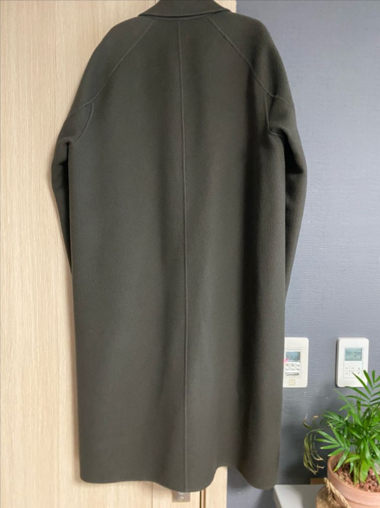 시스템 제로코트 캐시 모 롱코트 카키--5