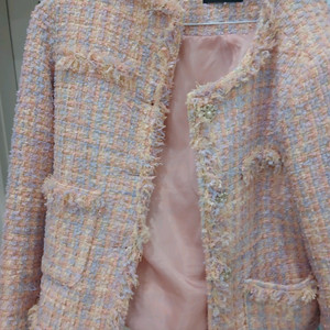 핑크 트위드 자켓