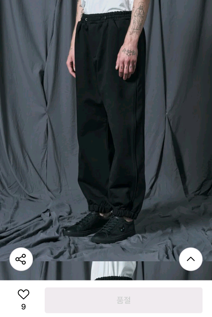 [새상품] 송지오옴므 지제로 트랙 조거팬츠 블랙 M--4