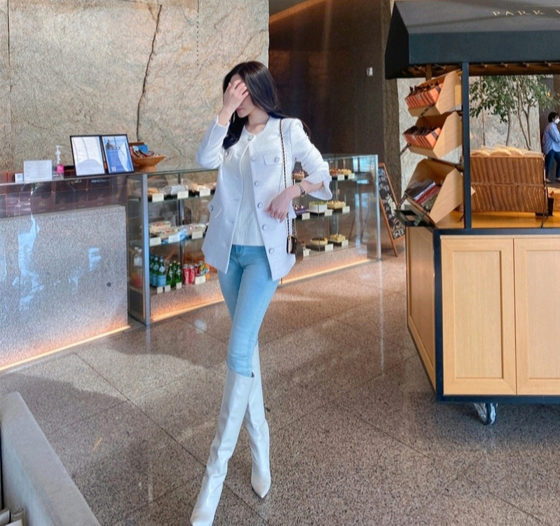 더로랑 japan fabric 트위드자켓(새상품S)--6