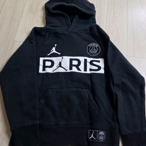 조던 파리 생제르맹 블랙 남아 후드티 8-10세