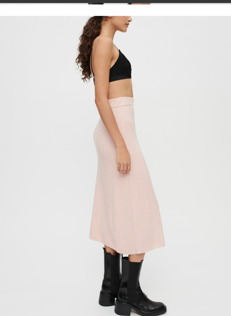 마쥬 연핑크 니트 스커트 이미지