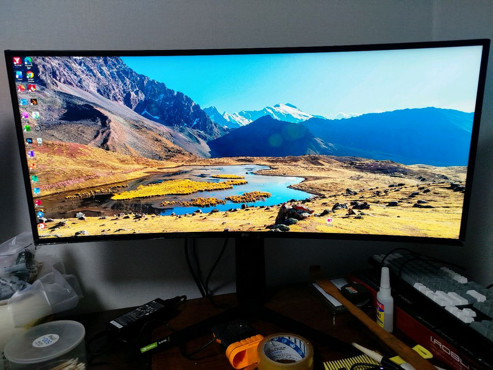 LG 커브드 모니터 GN850-BB WQHD 3440 * 1440 160HZ 전주시--3