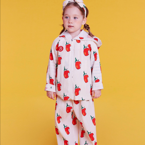 베베드피노 애플 플리츠 점퍼 + 바지 120 셋업 새제품 정가102000