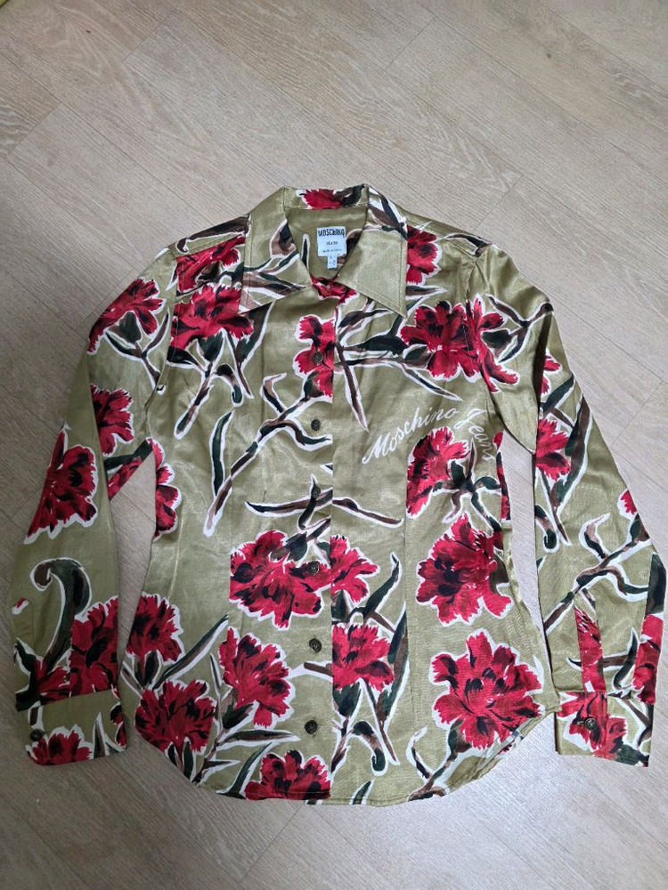 모스키노 진스 플라워 프린트 셔츠--0