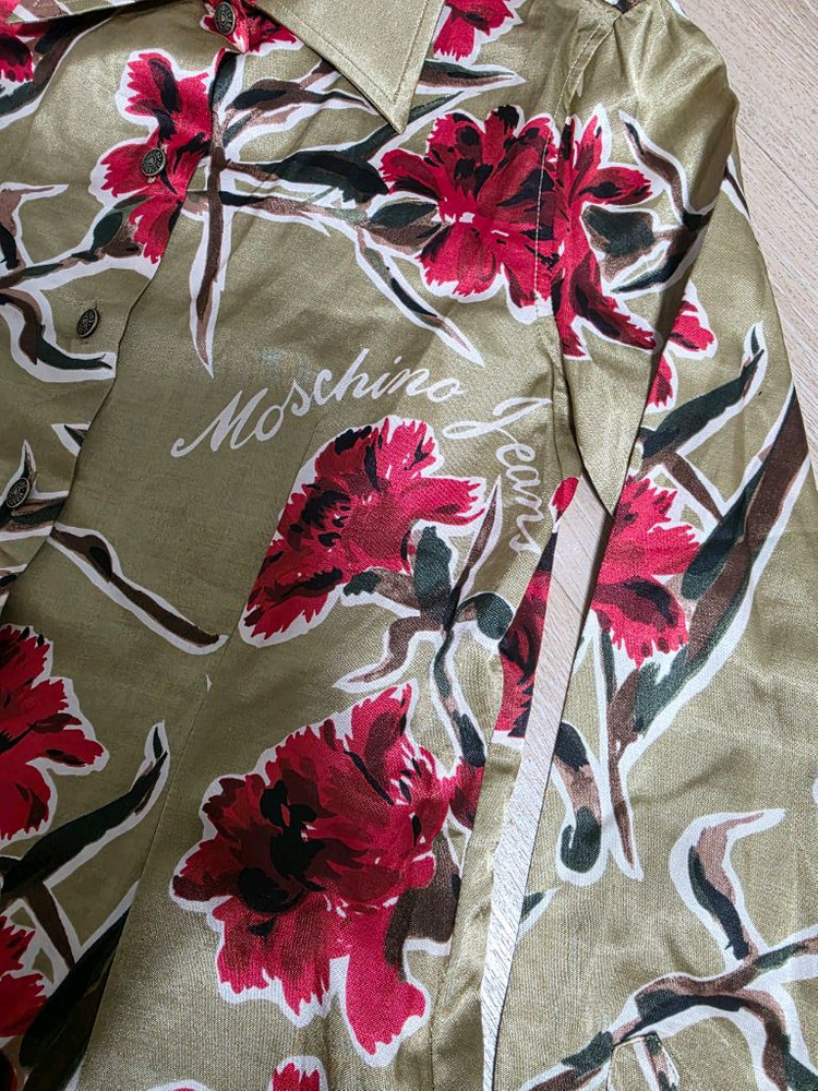 모스키노 진스 플라워 프린트 셔츠--2