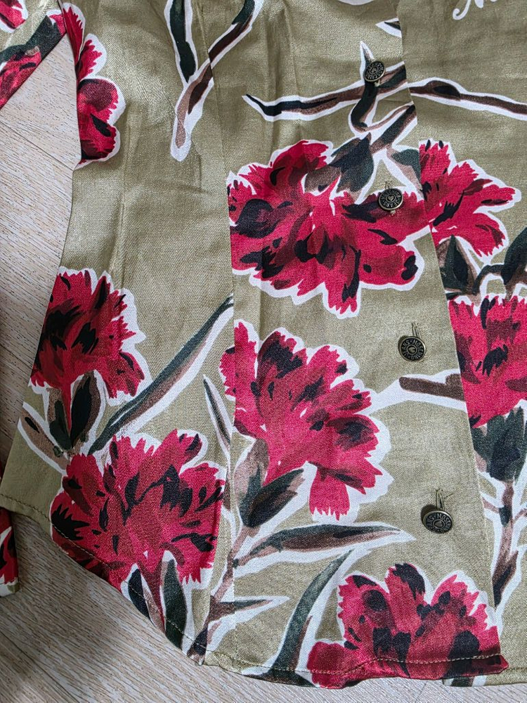 모스키노 진스 플라워 프린트 셔츠--3