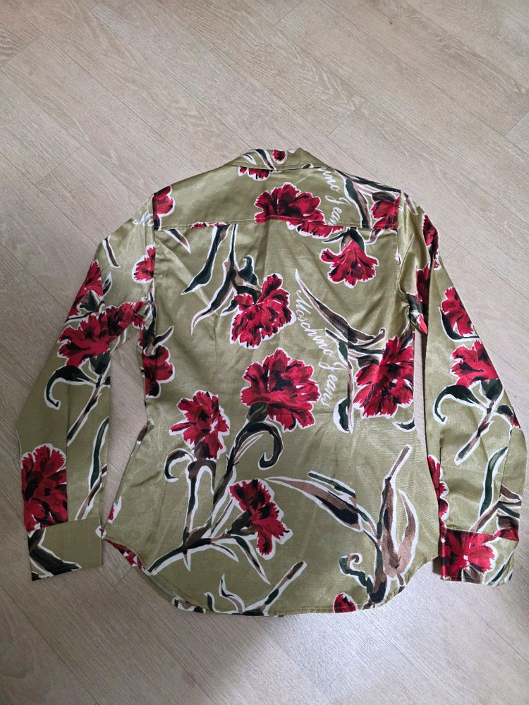 모스키노 진스 플라워 프린트 셔츠--5