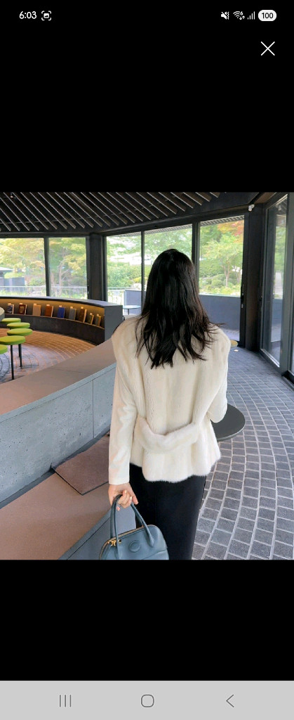 프루 시그니처 밍크조끼 펄베이지 55사이즈--1