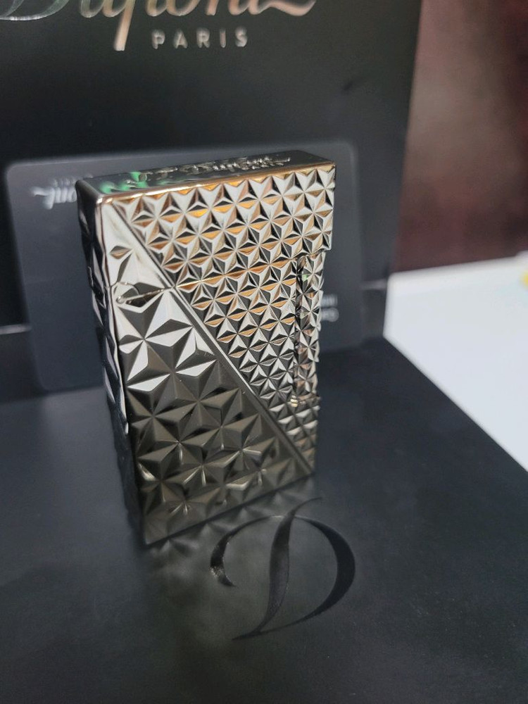 [새상품,풀세트] 듀퐁라이터 라인2 신형 ca16253 다이아몬드 헤드 팔라듐 백금 쌍불 듀퐁 라이타--3