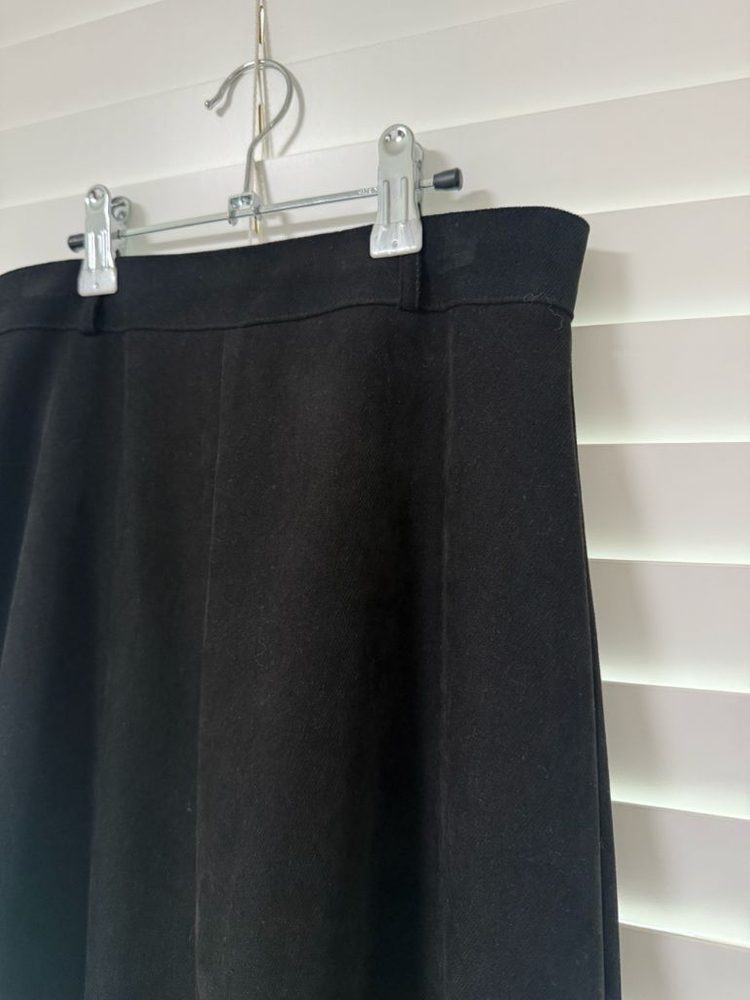 블랙 스웨이드 여성 롱 스커트 44-55--1