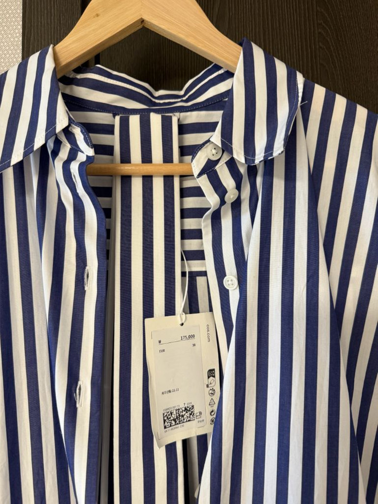 코스 벨티드 미디 셔츠 원피스 38 (택포)--6