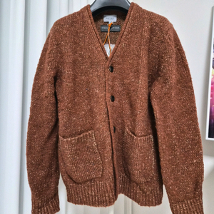 series 시리즈 알파카 니트 가디건 택달린 새상품