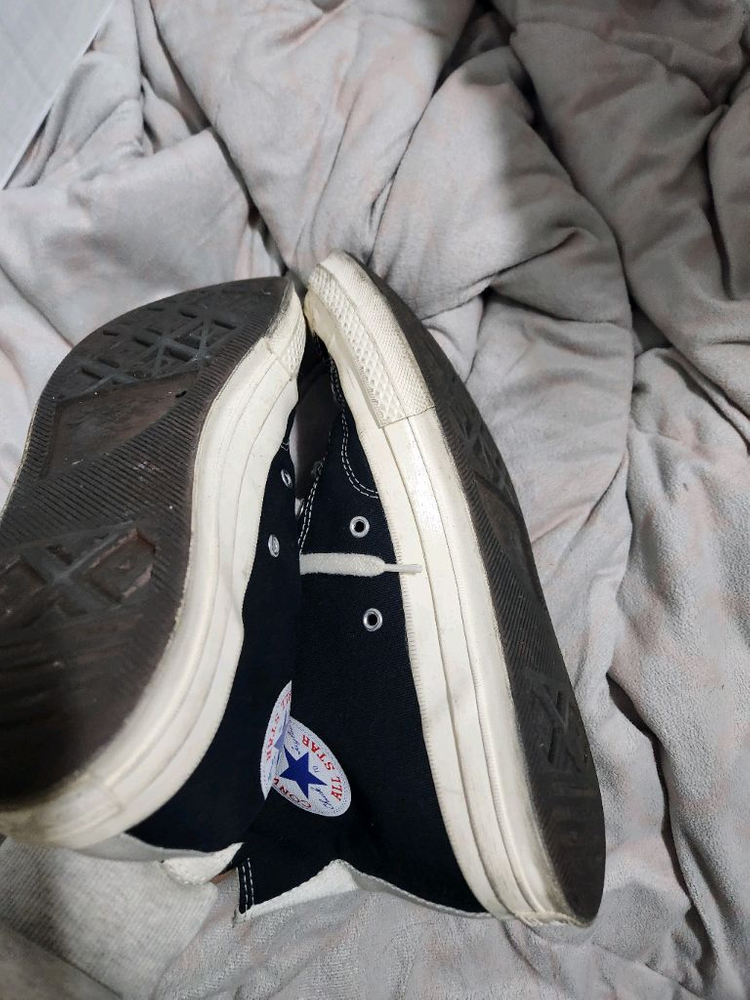 하이탑 스니커즈 네이비 꼼데가르송--4