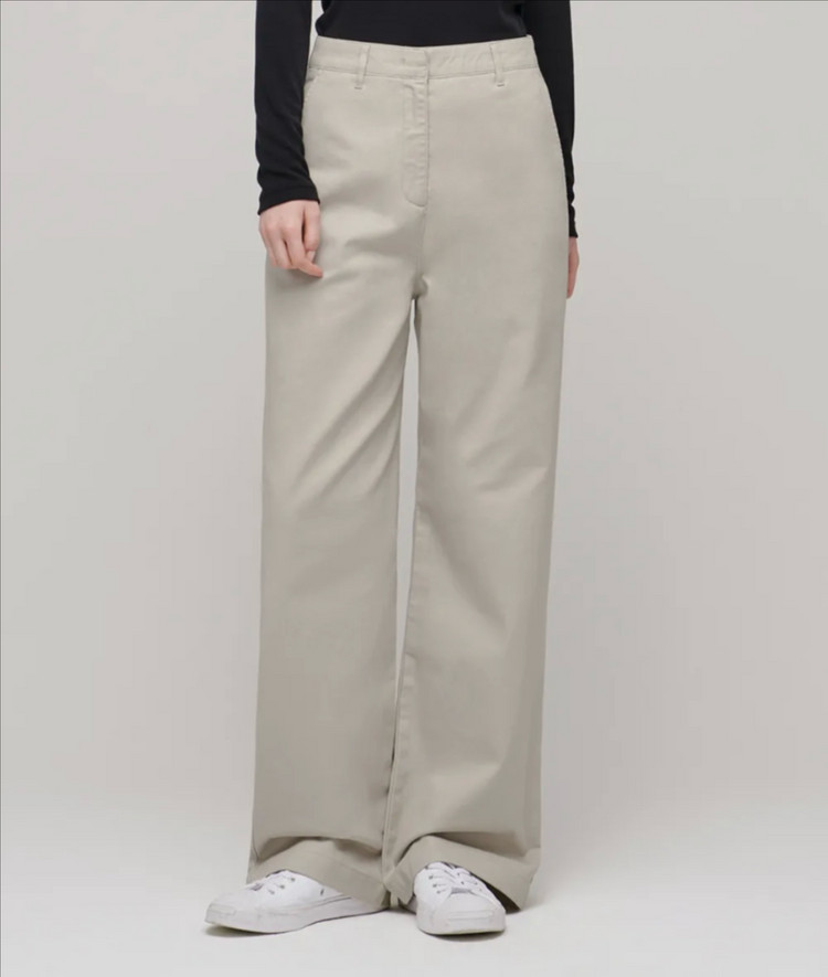 (새상품) 무신사스탠다드 우먼 와이드 치노 팬츠 라이트베이지 26--0