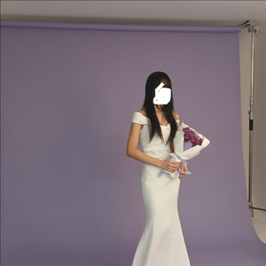 오프숄더 머메이드 셀프 웨딩드레스