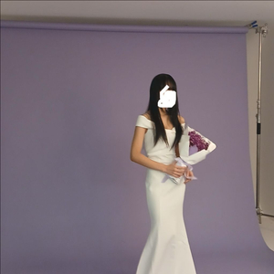 오프숄더 머메이드 셀프 웨딩드레스