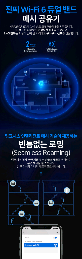 보안성이 우수한 링크시스 AX1800 MR7350 와이파이 공유기 팝니다. 이미지