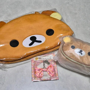 리락쿠마 가방 파우치 케이스 리본 키링 코리락쿠마