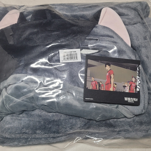 하이큐 네코마 쿠로오 숄 담요 후드 동물 PVC카드