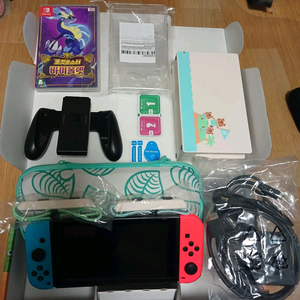 닌텐도 스위치1 개선판 동물의숲 에디션 +포켓몬 바이올렛