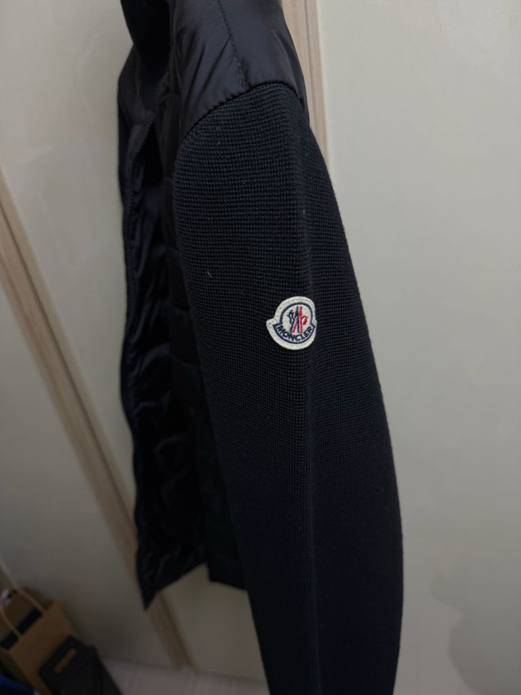 몽클레어 트리콧 패딩니트 가디건 블랙 xl사이즈 105--1