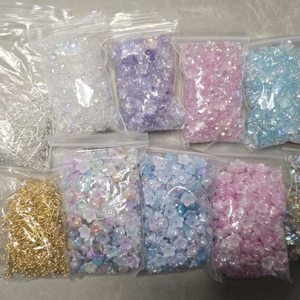 꽃말이 비즈 세트 (다양한 색상)