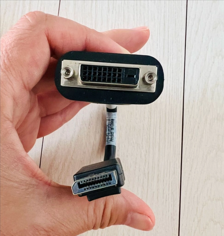 HP DVI to DP 젠더 모니터 선 이미지