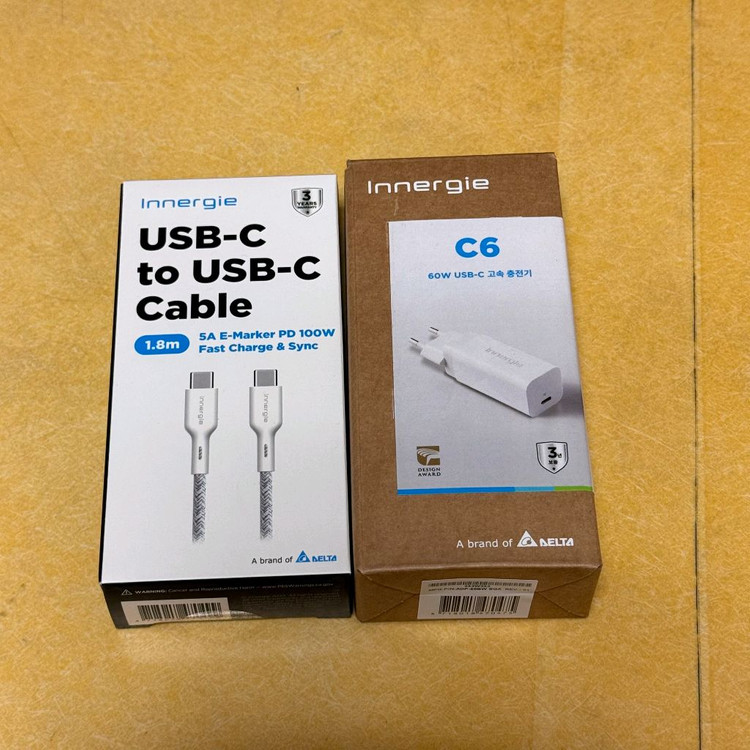 델타 이너지 C6 GaN 60W PD3.0 C타입 고속 충전기 미개봉 새상품 판매합니다.--2