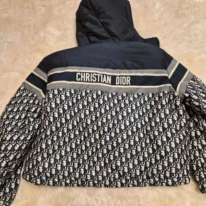 디올 오블리크 패턴 후드 패딩 점퍼 XS