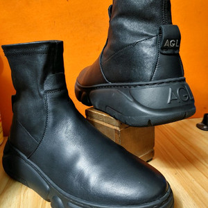 (이태리 명품부츠)AGL 천연가죽 미들부츠(EU37추천사이즈240)