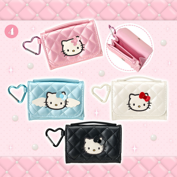미개봉) 헬로키티 미니어처 퀼트 립 파우치 동전 지갑 산리오--5