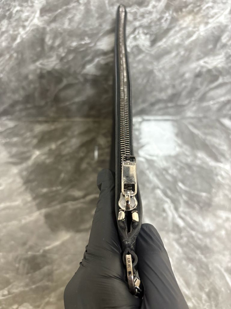 디올 A4 CD로고 레더 클러치--4