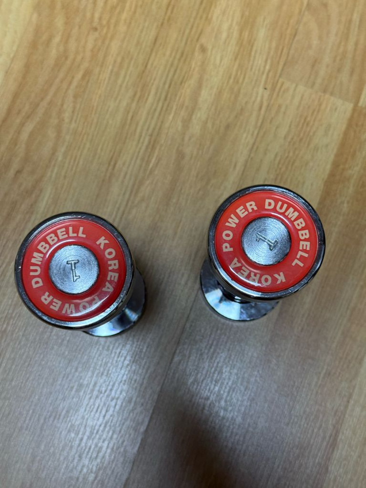 스포뱅크 국산 크롬도금 아령 1kg 2개 세트 팝니다--1