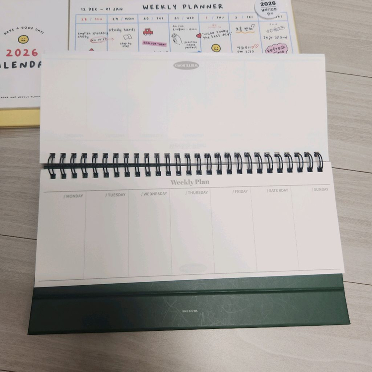 가죽다이어리 줄노트 탁상달력 스케줄러--4