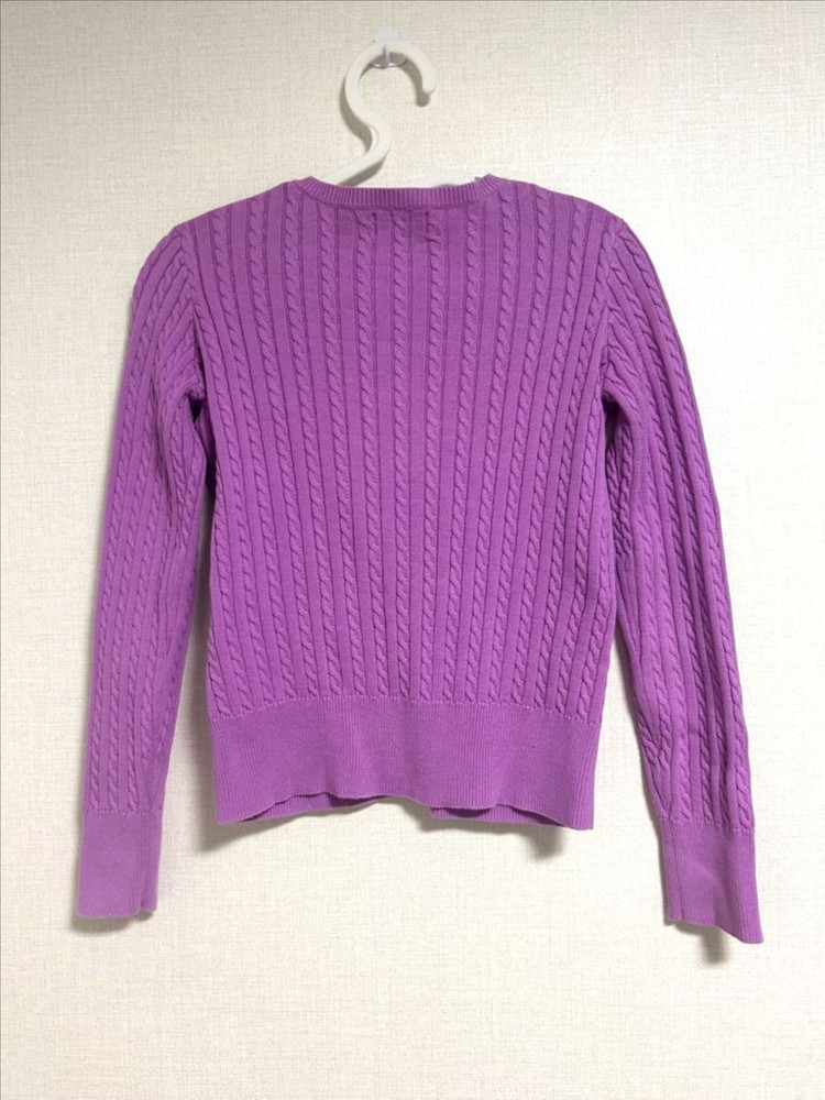 폴로 랄프로렌 신형 걸즈 니트 가디건 퍼플 핑크 L 이미지