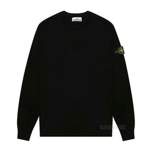 스톤아일랜드 21SS 남성 7415511B9 V0029 게이지 코튼 크루넥 니트 스웨터 블랙