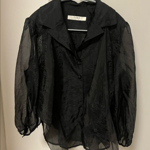 타임 리본 블라우스(블랙)