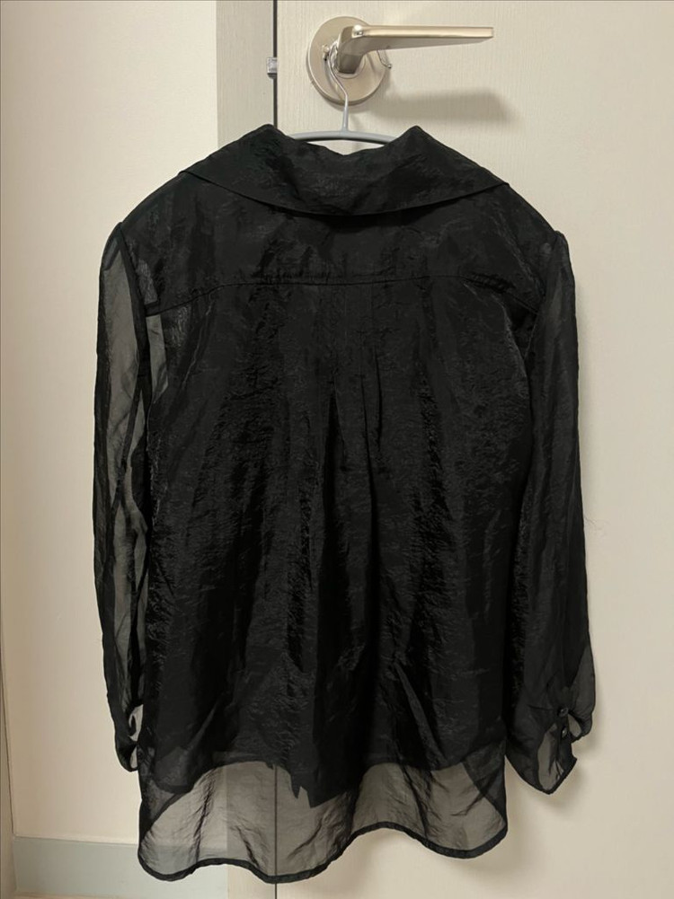 타임 리본 블라우스(블랙)--2