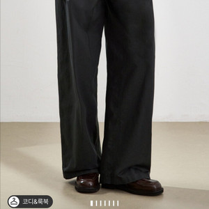 한섬 25 시스템 디스트로이드 원턱 와이드 팬츠