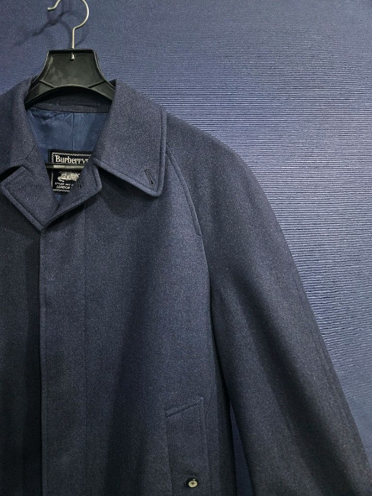 버버리스 네이비 남성 95 올드스쿨 울 하프코트--3