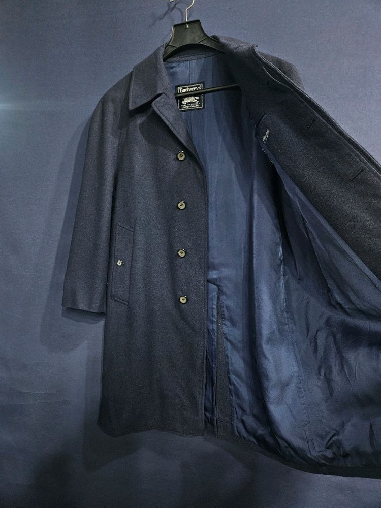 버버리스 네이비 남성 95 올드스쿨 울 하프코트--7