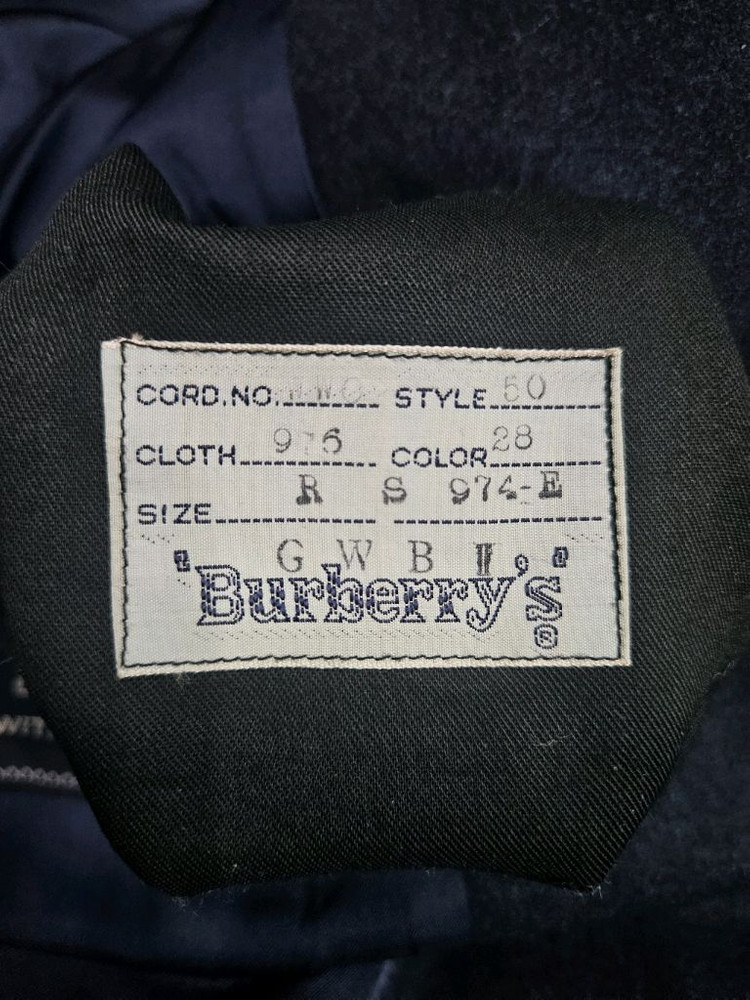 버버리스 네이비 남성 95 올드스쿨 울 하프코트--9