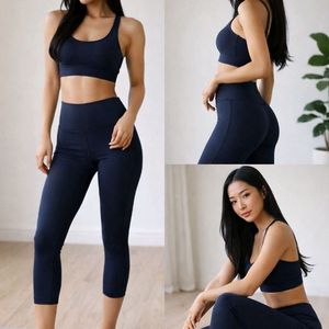 콘치웨어 CONCH 네이비 7부 레깅스 S (거의 새상품)