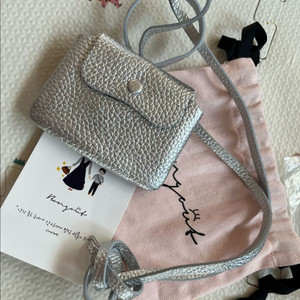 미사용 봉긋 마이봉긋 넥월렛 목걸이 지갑 실버