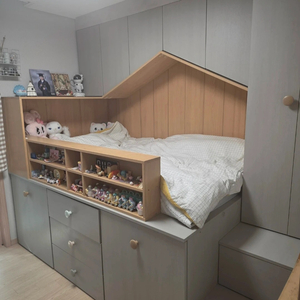 피노키오 콜로디룸 아이 침대 수납장 세트 이미지