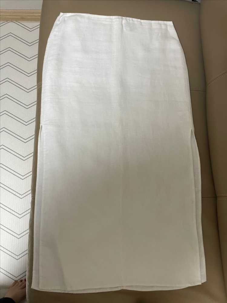 띠어리 린넨 스커트--1
